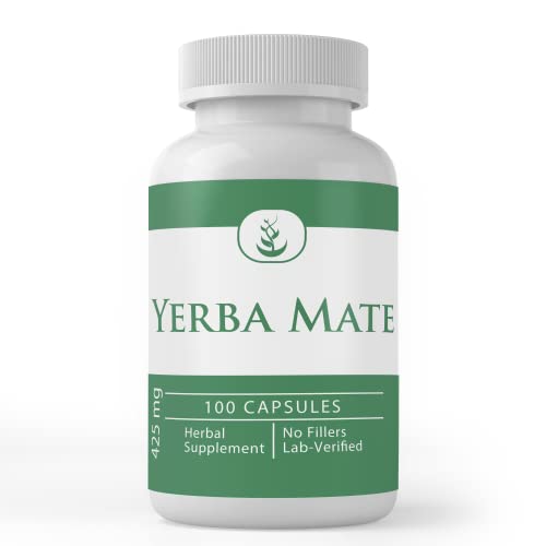 PURE ORIGINAL INGREDIENTS Yerba Mate No Magnesium Or Rice Fillers Always Pure Lab Verified (100 Capsules)