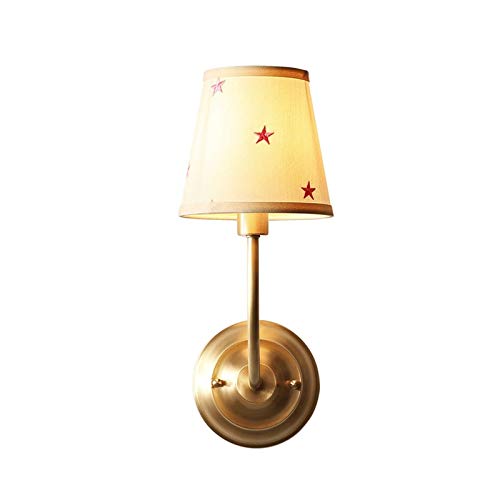 Lámpara de pared de cobre para mesita de noche y salón moderno