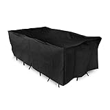 Basong Funda para Muebles de Exterior Cubierta Protectora de Polvo Agua Solar para Barbacoa sofá sillas de Exterior 242*162*100cm Color Negro