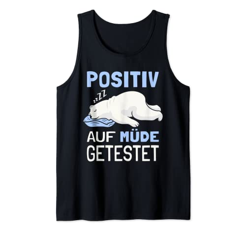 Eisbär Auf Positiv Müde Getestet Schlafshirt Geschenke Tank Top Cover