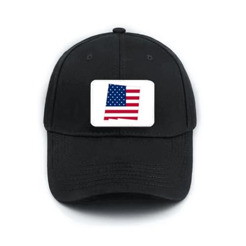 Casquette de baseball noire réglable étoiles et rayures drapeau américain