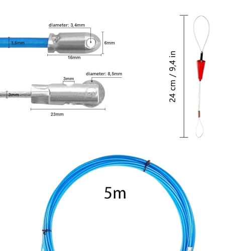 Image of 5M Professional Wire Puller For Electrician, Flexible Wire Lead Threading Device Tool, Heavy-Duty Construction Cable Fishing Tape For Conduit Installation In Walls And Floors (5m)