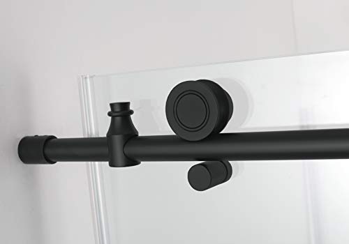 Aston SEN984EZ.UC-MB-603880-R Coraline XL Shower Enclosure, Matte Black, Clear-Right