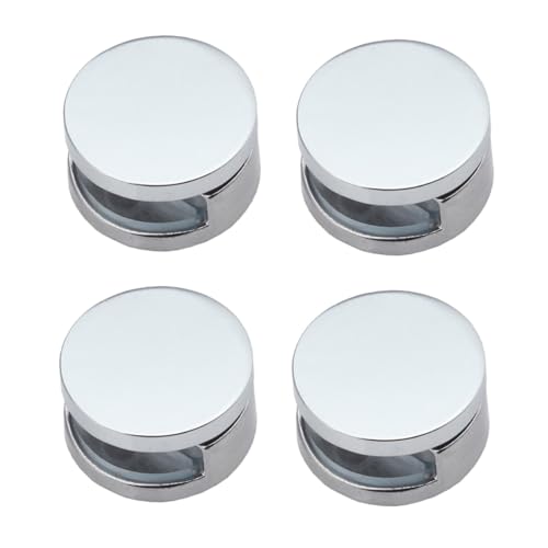 CTIRCHIU 4個 鏡用ガラス棚受け具 壁掛け対応 厚さ対応 耐錆性強化 家 浴室 店舗向けシンプルデザインミラー固定ブラケット