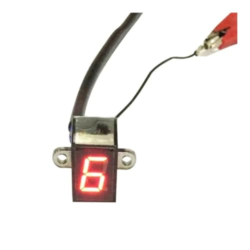 ギア表示インジケーター オートバイスピードメーターユニバーサル 5 6 ギアインジケータ赤色 LED ディスプレイセンサーシフトレバーセンサー三輪車