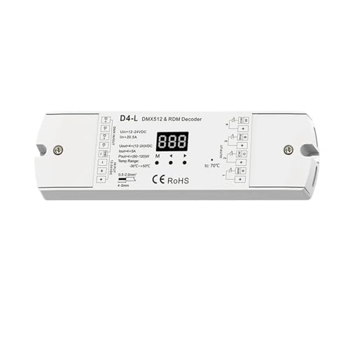 Décodeur DMX512-SPI D4-P anti scintillement rail DIN - 4