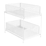 Visibilité et accès améliorés : l'organiseur sous l'évier dispose de pièces divisées qui permettent de voir les articles en un coup d'œil, vous permettant de localiser rapidement les produits de nettoyage ou de soins personnels, même dans les espaces peu éclairés sous l'évier, améliorant ainsi la commodité tout en conservant un environnement organisé