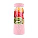 Foruisin Portable Personal Blender, Household Juicer fruit shake Mixer -Six Blades, 380ml Baby cooking machine with USB Charger Cable (Pink)