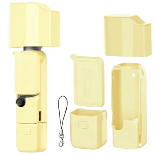 DJI Pocket 4P �Ή� �V���R���P�[�X 5in1 �ی�J�o�[�Z�b�g �S�ʕی� �W���o���J�o�[ �X�N���[���ی� �{�̃P�[�X �l�W���n���h���J�o�[ �����h�~�X�g���b�v�t�� �ϏՌ� �h�o �h�� ����~�� �y�� �_��݌v DJI Osmo Pocket 