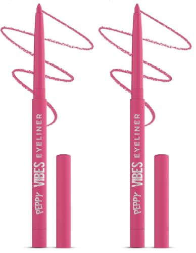 Image of Glam21 Peppy Vibes Eyeliner |Matte Finish Stays up to 10 Hours |Smudge-Proof & Water-Proof |Long Lasting Eyeliner | Precision application| Flamingo-0.4g (Pack of 2)