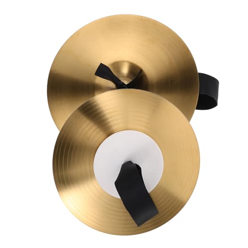 Totority 1Pair Small Portable Hand Cymbals for Metal Performance Prop for School Band Practices Lightweight and Durable Bright Sound for Enhanced Musical Experience