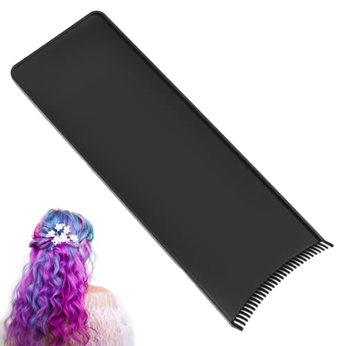 Matwsec 1 Pcs Highlighting Board Balayage Board with Teeth Hair Coloring Paddle Balayage Hair Dye Tools Highlighting Paddle for Barber Salon Hairstylist Hair-Dying Tools Easy to Clean Black