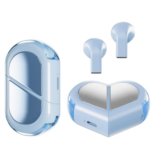 Image of Heart Wireless Earbuds for Girls Kids, Cute Small Mini Tiny Invisible Earbuds Wireless Bluetooth for Small Ears Canals Women Rose Gold Kawai Blue Tooth Ear Buds for iPhone Android