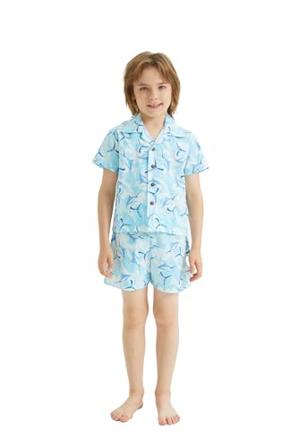 Image of Boys' Aloha Luau Shirt Cabana Set in Signature Prints | 100% Cotton; Button Front Shirt; Signature Tropical Prints; Lightweight Comfort; Vacation Ready
