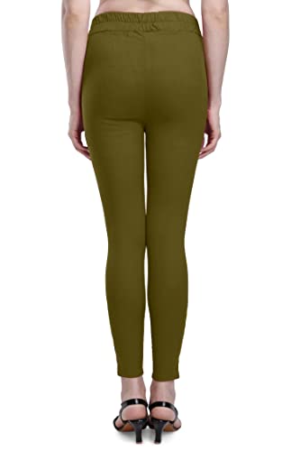 Image of Plus Size Slub Lycra Trouser Cigarette(Pencil) Pants Sizes(26 to 44)