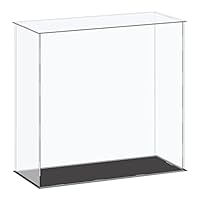sourcing map Acrylic Display Case Plastic Box Cube Storage Box Small Assemble Dustproof Showcase for Collectibles Item