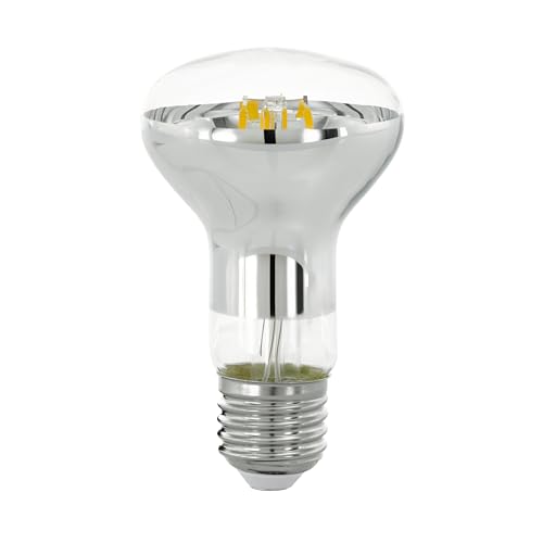 EGLO E27 LED Lampe dimmbar, Reflektor Glühbirne, Leuchtmittel für Spot Beleuchtung, 5,5 Watt (entspricht 40 Watt), 470 Lumen, warmweiß, 2700 K, Reflektorlampe, R63 Glühlampe, Ø 6,3 cm