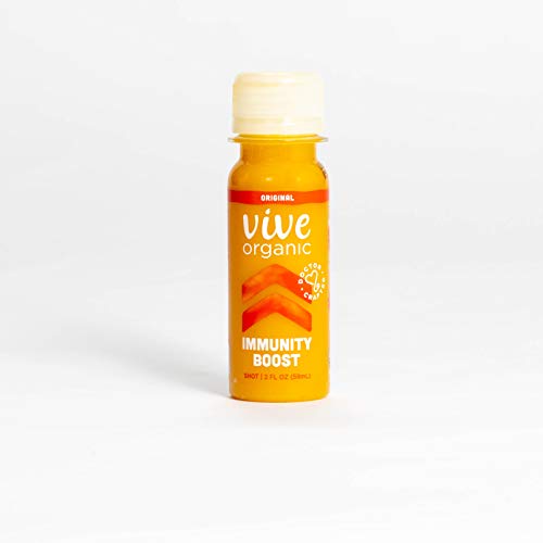 Immunity Boost (Original) - Functional Juice Shot by Vive Organic | The Ultimate Proactive Defense Combo | USDA Organic, Vegan, Cold Pressed, Ginger Root, Turmeric Root, Echinacea, Black Pepper