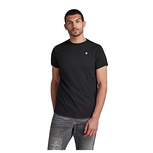 G-STAR RAW Lash T-Shirt, Hombre, Negro (Dk Black/B353-6484)