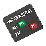 Hundefütterung Erinnerung,AM PM Schieber Tabelle,Magnetisch Oder Doppelseitig Haftender Erinnerungsschieber - Für Tägliche Routine Gewichtsabnahme Kühlschrank Küche Zuhause Appetitkontrolle