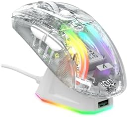Attack Shark X2 Pro Şeffaf Kablosuz Şarj Istasyonlu Bt5.0/2.4G/Fillaire Ergonomik Rgb Mouse 4000 Dpi Mobil/Pc/Mac