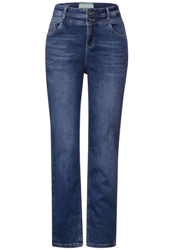 Jean droit moderne femme bleu clair délavé coupe droite tendance Street One W28 L28