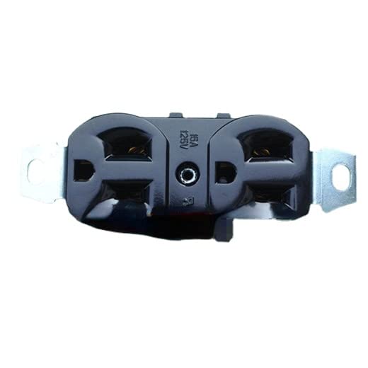 2PC American dual socket Cabinet socket 125V15A Two flat one round E-06-A