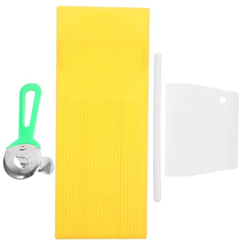 HOMSFOU Spaghetti Board 4pcs Pasta Board Pizza Cutter Plastic Pizza Cutter Cookie Cutters Kitchen Tool Pasta Maker Macaroni Pasta Board Pasta Maker Tool Pasta Makers Dough Mold