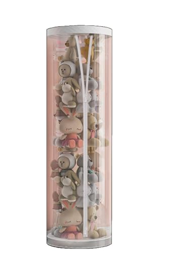 ぬいぐるみ収納、ぬいぐるみ 収納 大容量、ぬいぐるみ 収納、ぬいぐるみ収納 ケース バケツ 陳列棚 陳列ケース 透明 大容量 120cm、150cm 透明円柱のぬいぐるみ収納ケース 丸い収納桶 ぬいぐるみ 抱き枕 おもちゃ ランプバンドなし (ホワイト,1