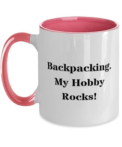 Brilliant Backpacking Gifts, Backpacking. My Hobby Rocks!, Backpacking Two Tone 11oz Mug From Friends, Gifts For Friends, Birthday present, Gift ideas for birthday, What to get for birthday, Unique