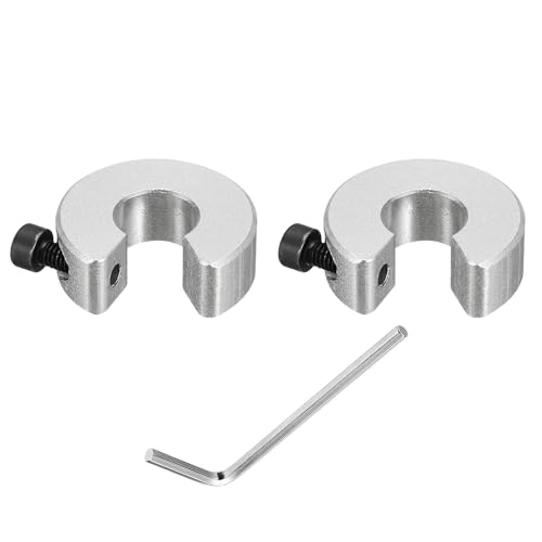 QUARKZMAN SBR12 Linearer Schienenstopper Linearschienen Wellenanschlagring SBR Schienenstopper Aluminiumlegierun Wellenbegrenzungs Befestigungsringen mit 3mm Nickel, 2 Stück