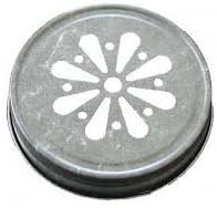 Pewter Daisy Jelly Lid for Mason Jars 24 Count