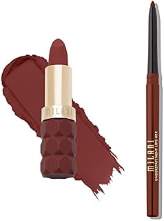 Milani Color Fetish Lipstick and Understatement Lipliner Bundle - Passion & Sienna Style