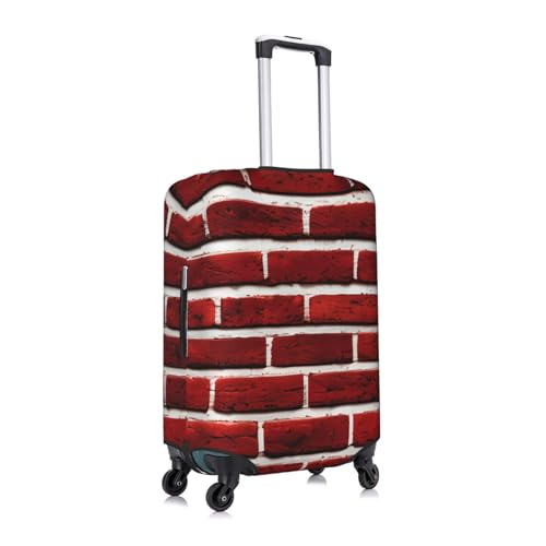 Brick Red Stone Tsa Approved Luggage Cover For 18-32 Inch Suitcases Scratch-Resistant Stretch Luggage Cover3