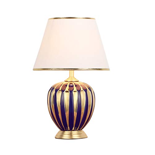 Lampe de lecture de table bureau luminaire décoratif céramique cuivre or