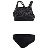 Speedo Hyperboom Zweiteiliger Bikini für Damen, Schwarz/Grau, 36 (DE 40)