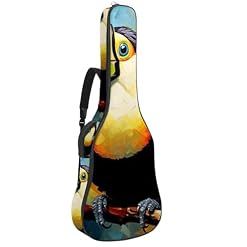 JRHEJTFZ Housse pour guitare acoustique de 1,9 cm d’épaisseur – Imperméable – Durable et élégant – Big Toucans, Multicolore., 42.9×16.9×4.7 in, Motif imprimé tendance - Les Beatles, Paul McCartney, John Lennon, RIngo Starr, George Harrison