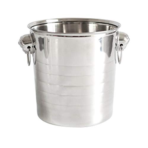 Hundnsney Acciaio inossidabile Ice Punch Bucket - Raffreddatore per champagne, portatile, per feste, club, 3 l