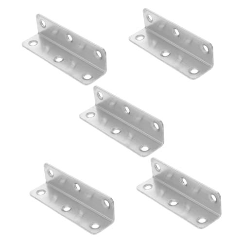 IMIKEYA 5個 ステンレス製直角字型ブラケット 延長設計 耐荷重強化 家具 棚 ガーデンベッド メタルコーナーサポート 取り付け簡単 室内外兼