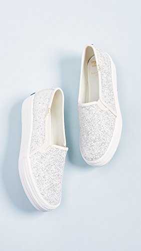 Keds Women's Kate Spade Triple Decker Glitter Sneaker, Cream, 8.5 #TOP4