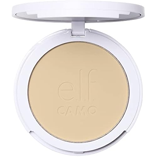 e.l.f. Camo Powder Foundation, Lightweight, Primer-Infused Buildable & Long-Lasting Medium-to-Full Coverage Foundation, Fair 150 C