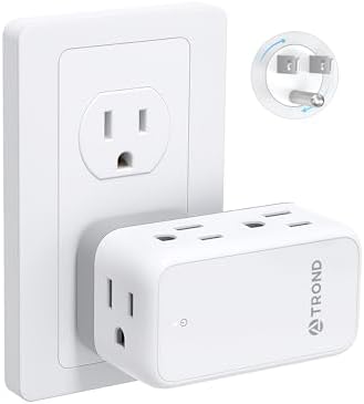 TROND Outlet Extender with 360 Rotating Plug - 6 AC Outlet Splitt...