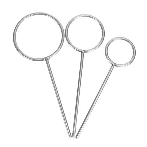 FUNOMOCYA 3pcs Support Ring The Rings Laboratory Rings Support Retort Ring Laboratory Experiment Steel Laboratory Closed Ring Supplies Ring Stand Stainless Stee Ring Stainless Steel Silver
