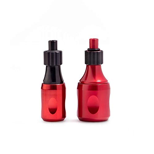 Peak Axi Tattoo Needle Cartridge Grip for Rotary Tattoo Machines, Supplies and Equipment for Professional Tattooing, Aluminum 34mm, Red