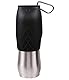 Dehner Lieblinge Hundetrinkflasche Travel, auch als Napf, 600 ml, Edelstahl, schwarz