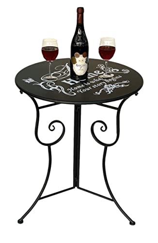 DanDiBo Bistrotisch Antik Rund Klapptisch Bistro Tisch Home Gartentisch Metall 96129 Eisentisch Balkontisch Vintage… – Bild 8