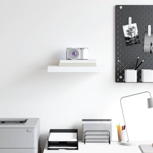 Étagère flottante blanche compacte pour optimiser vos murs sans perçage visible - 4