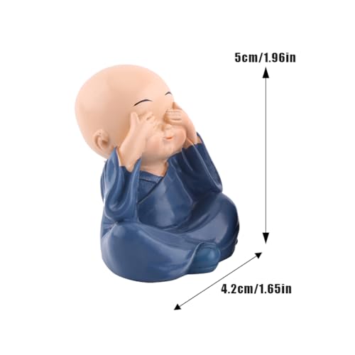 Set de 4 Figuras Miniatura Budas Monjes Sonrientes miniatura 7