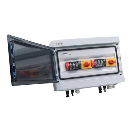 Boîtier de combinaison PV 1000V étanche IP65 avec 2 chaînes DC entrées sorties pour panneaux solaires