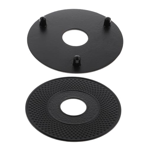 Alipis 2Pcs Cast Iron Teapot Stand Coaster Japanese Style Kettle Holder Decorative Iron Hot Mat for Teapots Vintage Design for Home and Kitchen Use